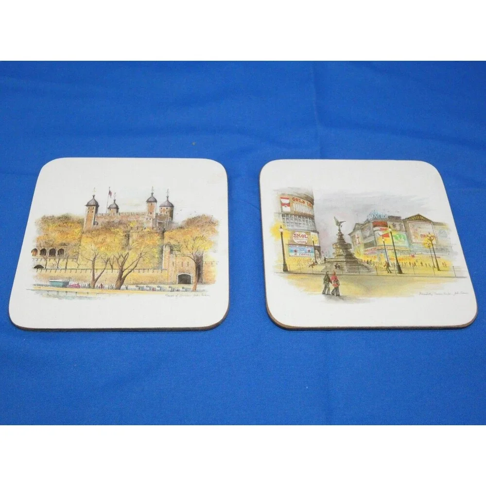 Clover Leaf Table Mats Scenes London Today Cork Back Placemats Coasters Set of 6
